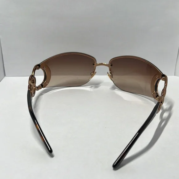 SALVATORE FEREGAMO 1141 B TORTOISE RIMLESS FRAME & TEMPLES CLEAR LENSES OEM NEWb